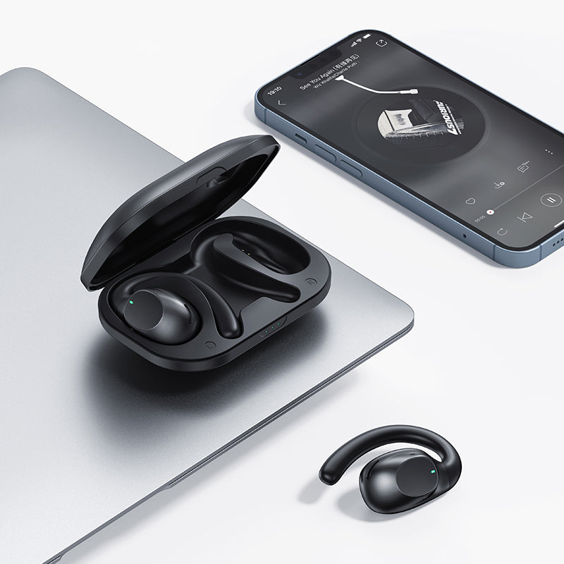 USAMS EM Series EM20 Bluetooth 5.3 Earhook Sports Headset Stereo Trådløs Musik høretelefon USAMS EM Series EM20 Bluetooth 5.3 Earhook Sports Headset Stereo Trådløs Musik høretelefon